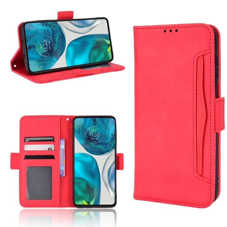 For Motorola Moto G52 4G Skin Feel Calf Texture Card Slots Leather Phone Case