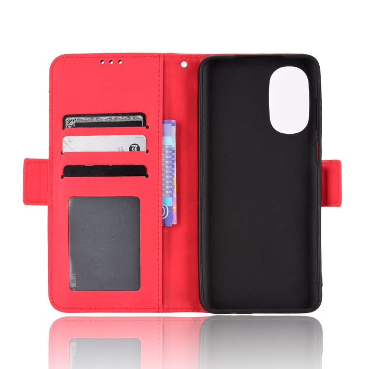 For Motorola Moto G52 4G Skin Feel Calf Texture Card Slots Leather Phone Case