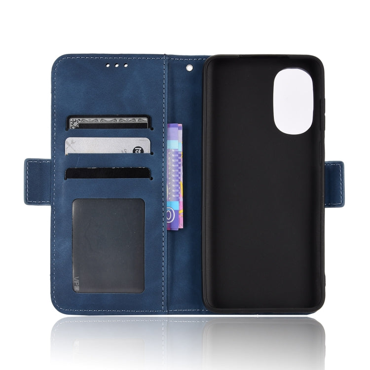 For Motorola Moto G52 4G Skin Feel Calf Texture Card Slots Leather Phone Case