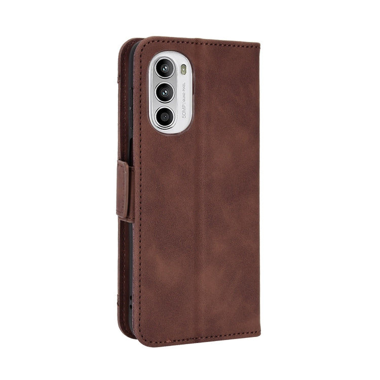 For Motorola Moto G52 4G Skin Feel Calf Texture Card Slots Leather Phone Case