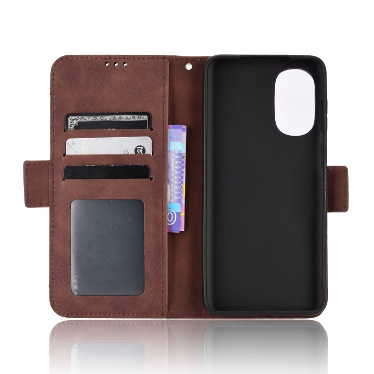 For Motorola Moto G52 4G Skin Feel Calf Texture Card Slots Leather Phone Case