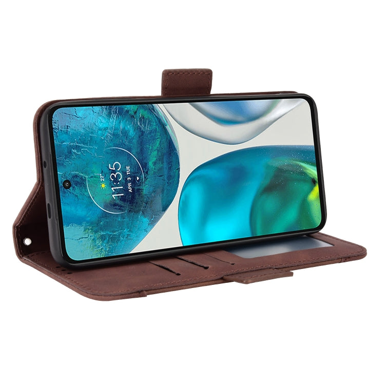 For Motorola Moto G52 4G Skin Feel Calf Texture Card Slots Leather Phone Case