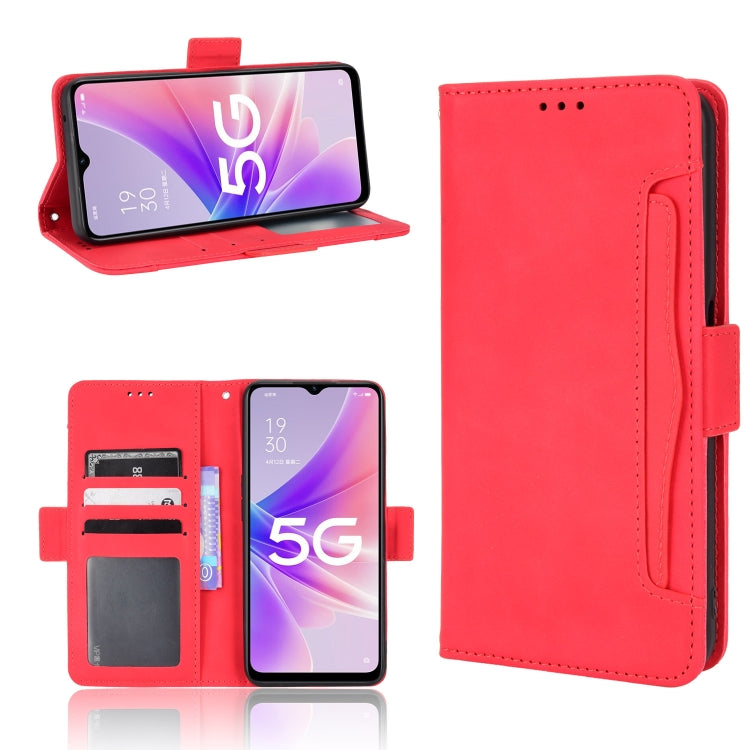 For OPPO A57 5G Skin Feel Calf Texture Card Slots Leather Phone Case