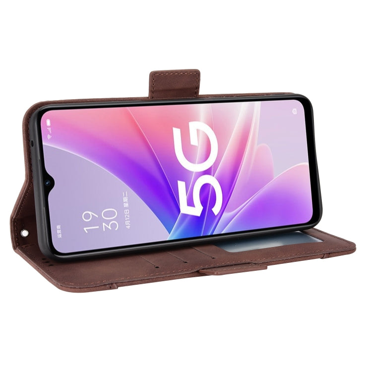 For OPPO A57 5G Skin Feel Calf Texture Card Slots Leather Phone Case