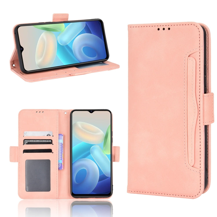 For vivo Y55 5G / T1 5G / Y75 5G Skin Feel Calf Texture Card Slots Leather Phone Case