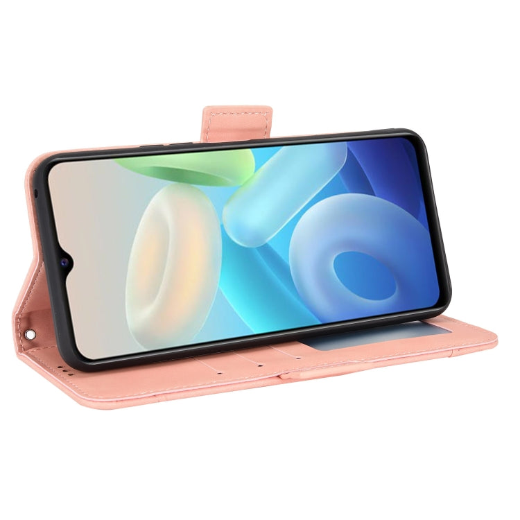 For vivo Y55 5G / T1 5G / Y75 5G Skin Feel Calf Texture Card Slots Leather Phone Case