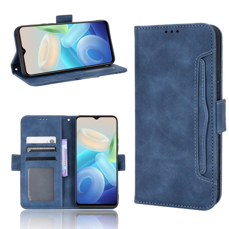 For vivo Y55 5G / T1 5G / Y75 5G Skin Feel Calf Texture Card Slots Leather Phone Case