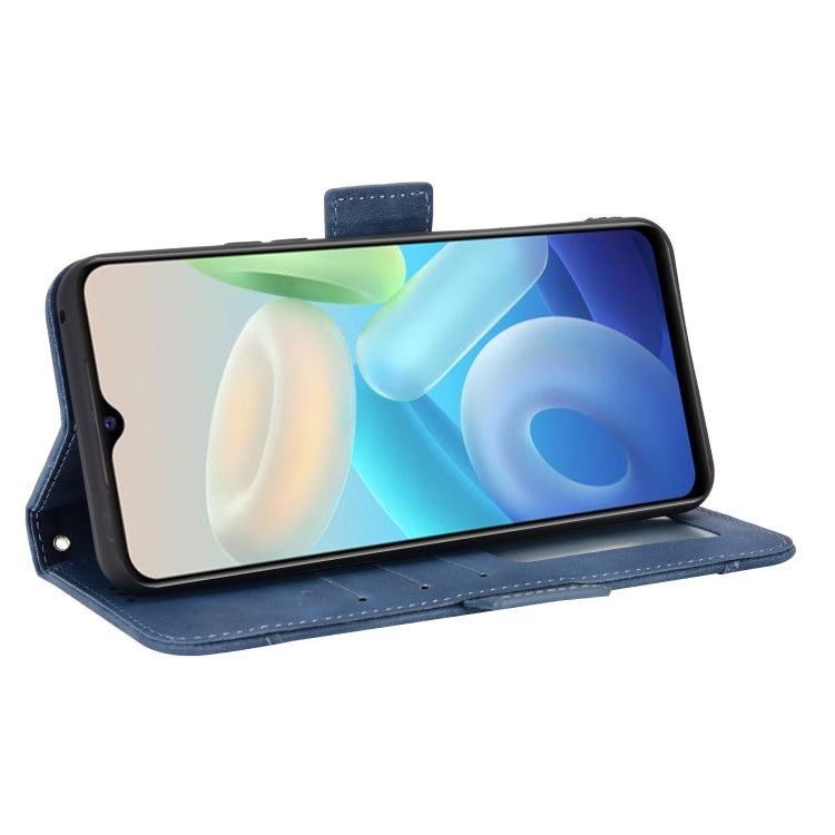 For vivo Y55 5G / T1 5G / Y75 5G Skin Feel Calf Texture Card Slots Leather Phone Case