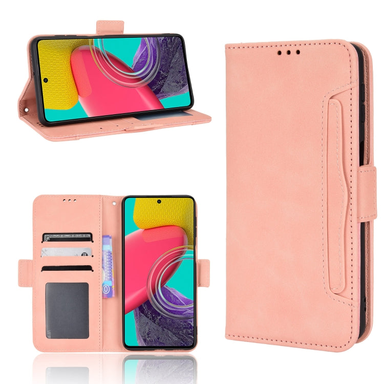 For Samsung Galaxy M33 5G Skin Feel Calf Texture Card Slots Leather Phone Case