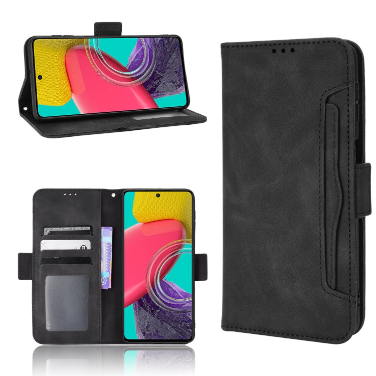 For Samsung Galaxy M33 5G Skin Feel Calf Texture Card Slots Leather Phone Case