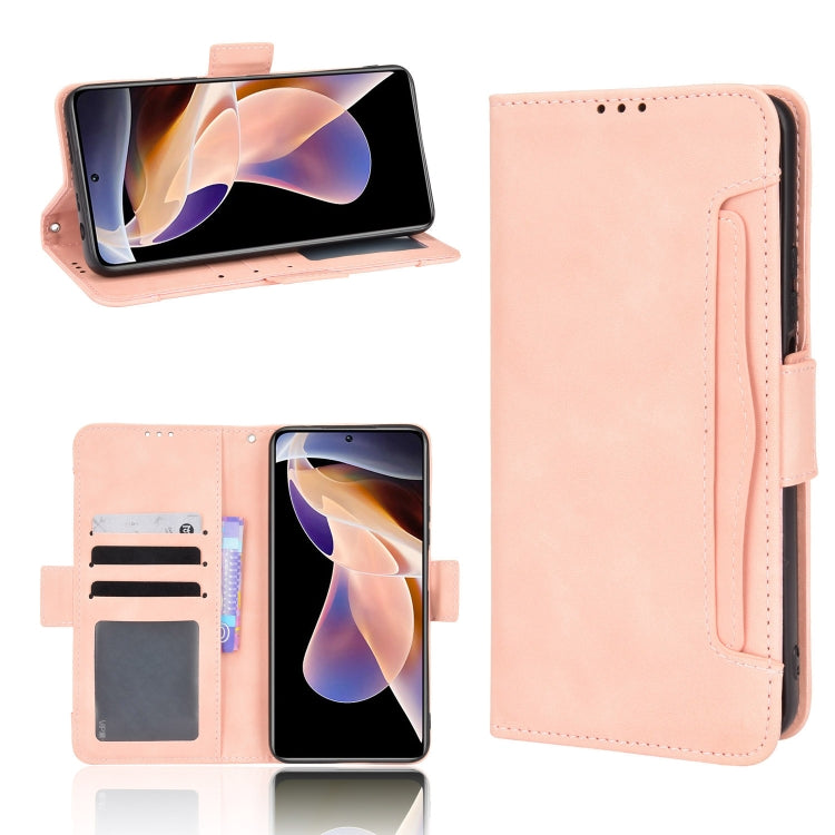 For Xiaomi Poco X4 NFC /Redmi Note 11 Pro China Skin Feel Calf Texture Card Slots Leather Phone Case