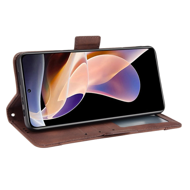 For Xiaomi Poco X4 NFC /Redmi Note 11 Pro China Skin Feel Calf Texture Card Slots Leather Phone Case