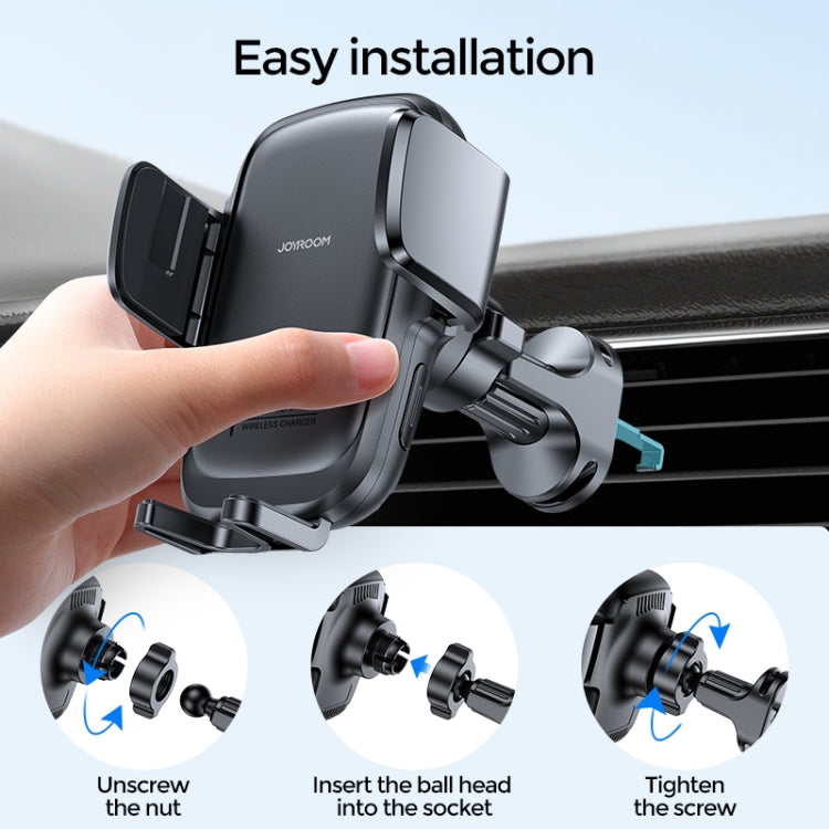 JOYROOM JR-ZS243 Car Air Outlet Wireless Charger Mount Holder(Black)