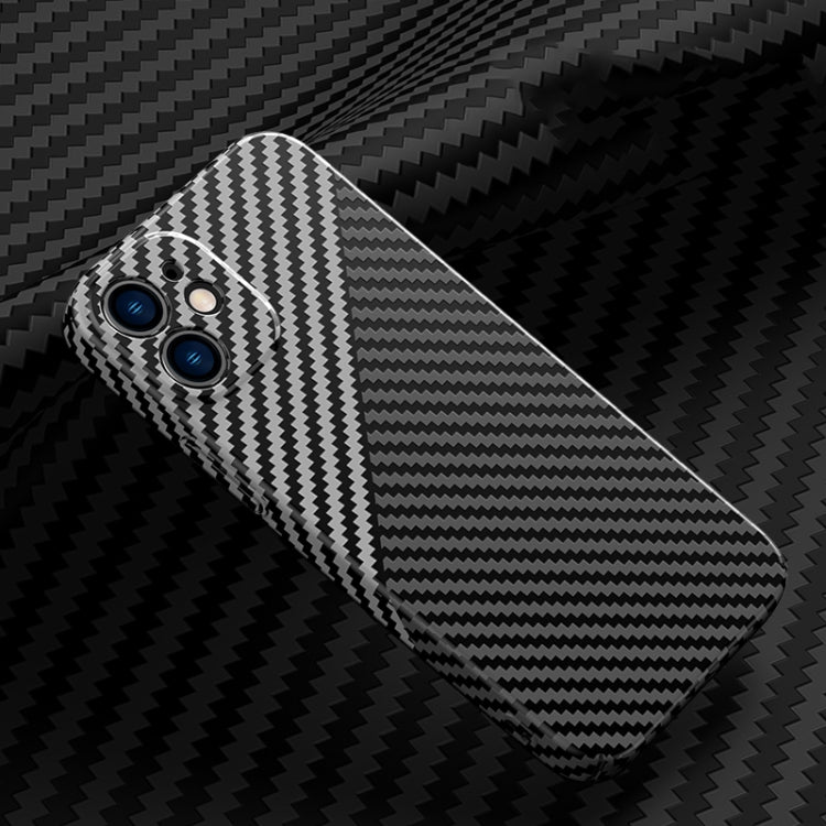 For iPhone 12 Carbon Fiber Texture Phone Case