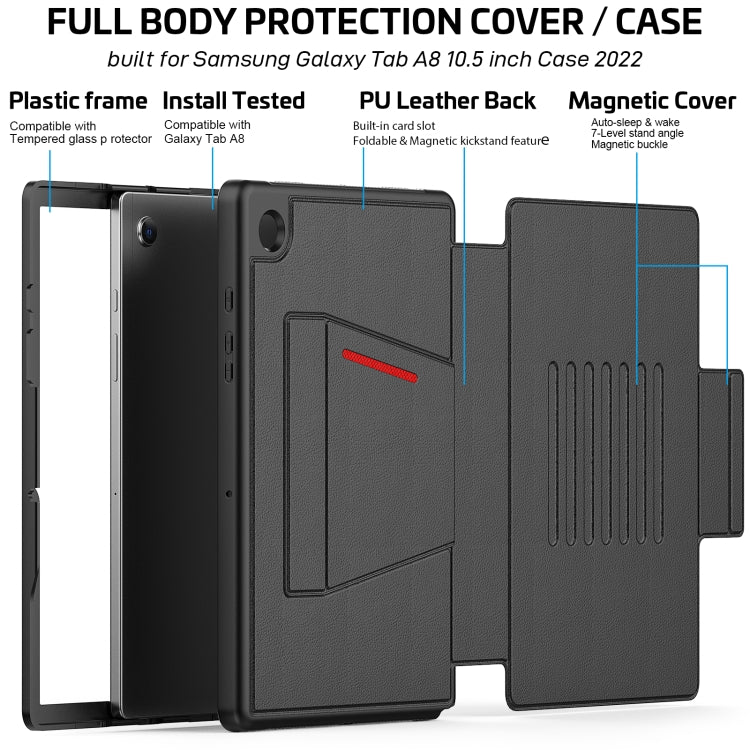 For Samsung Galaxy Tab A8 10.5 2021 Smart B Magnetic Leather Tablet Case
