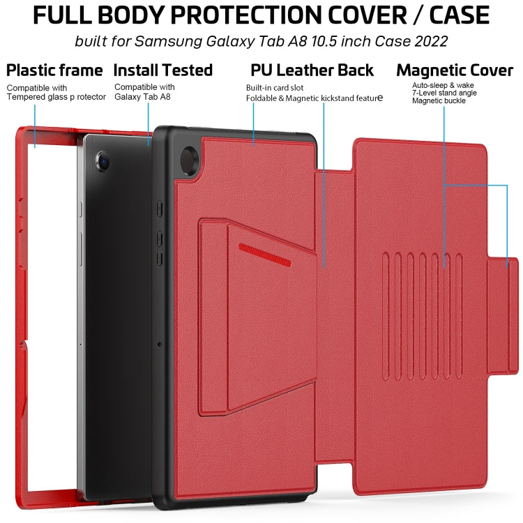 For Samsung Galaxy Tab A8 10.5 2021 Smart B Magnetic Leather Tablet Case