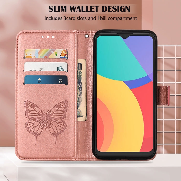 For Alcatel 1L 2021 Embossed Butterfly Leather Phone Case