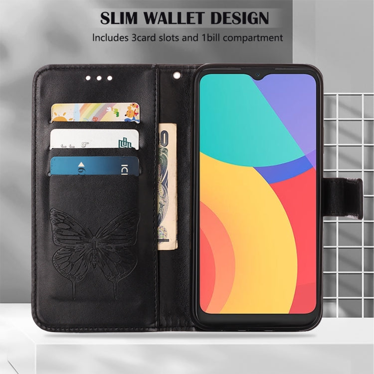 For Alcatel 1L 2021 Embossed Butterfly Leather Phone Case