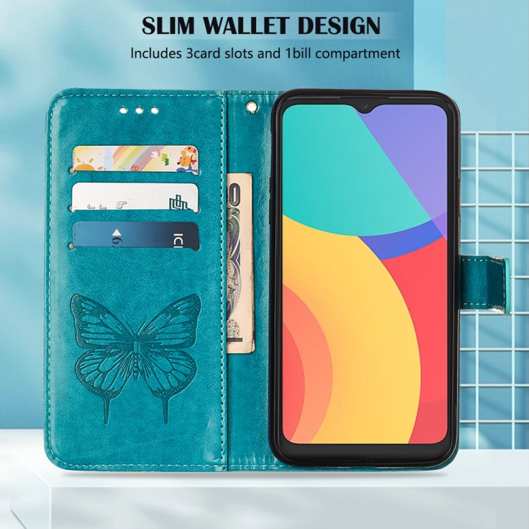 For Alcatel 1L 2021 Embossed Butterfly Leather Phone Case