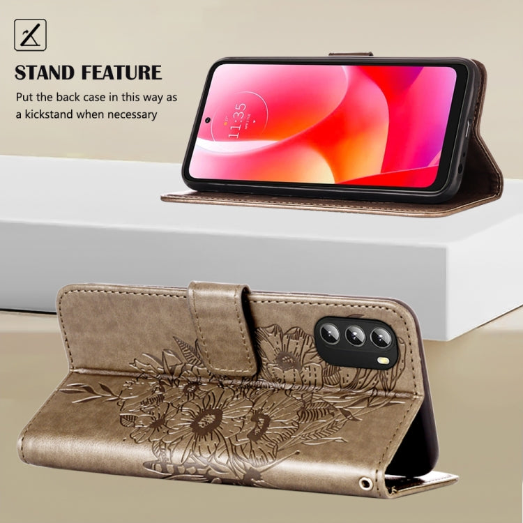 For Motorola Moto G 5G 2022 Embossed Butterfly Leather Phone Case