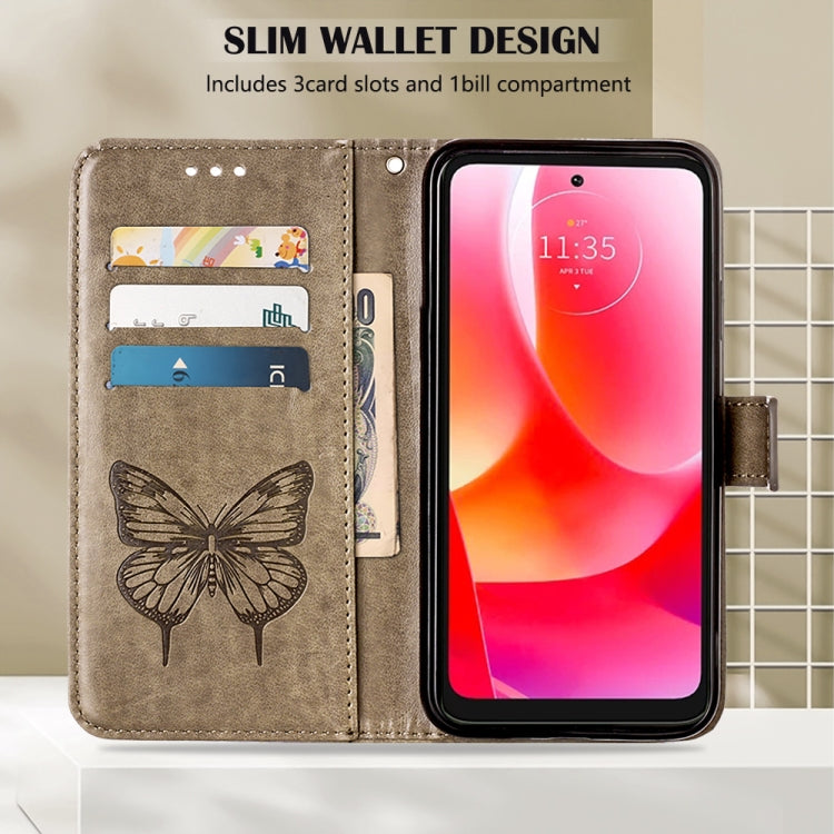 For Motorola Moto G 5G 2022 Embossed Butterfly Leather Phone Case