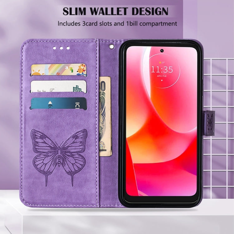 For Motorola Moto G 5G 2022 Embossed Butterfly Leather Phone Case