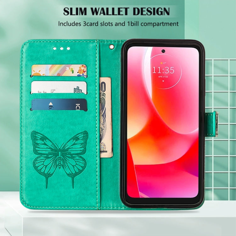 For Motorola Moto G 5G 2022 Embossed Butterfly Leather Phone Case