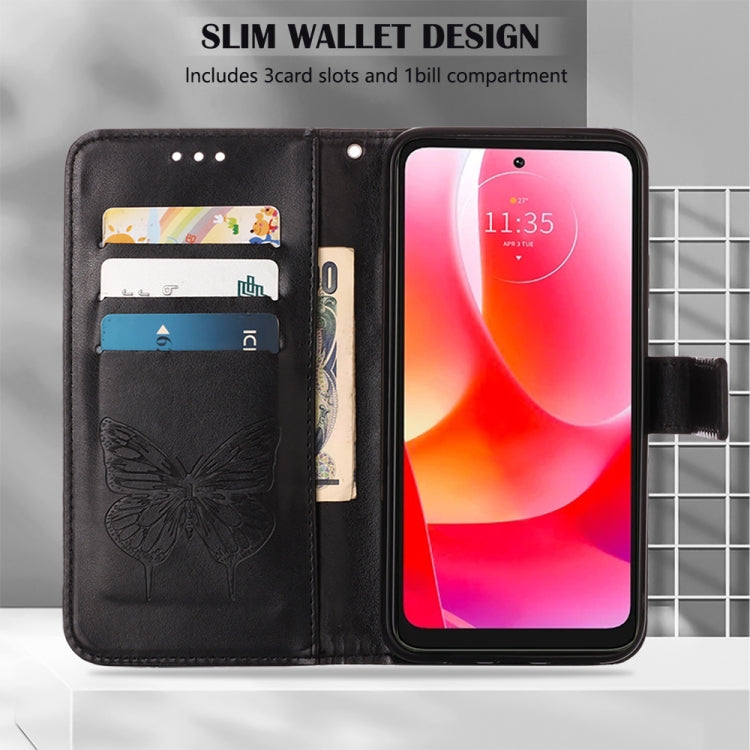 For Motorola Moto G 5G 2022 Embossed Butterfly Leather Phone Case