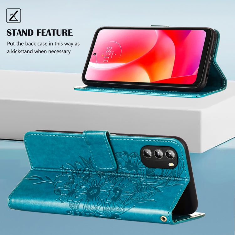 For Motorola Moto G 5G 2022 Embossed Butterfly Leather Phone Case