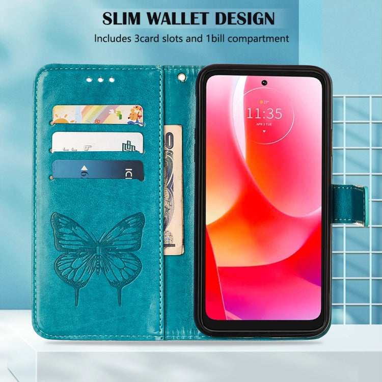 For Motorola Moto G 5G 2022 Embossed Butterfly Leather Phone Case