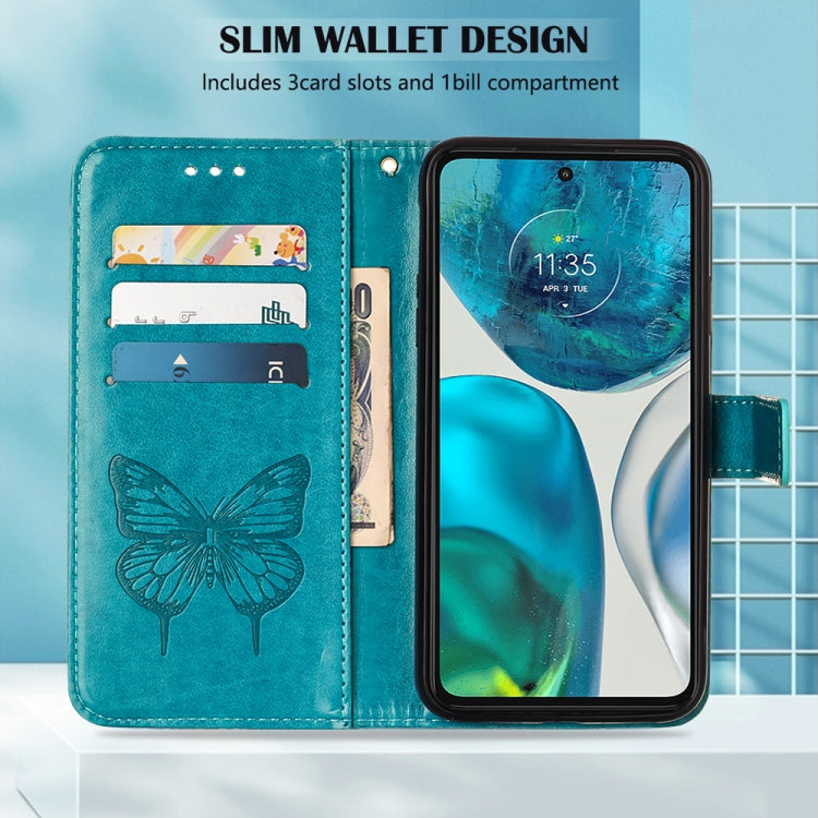 For Motorola Moto G52 Embossed Butterfly Leather Phone Case
