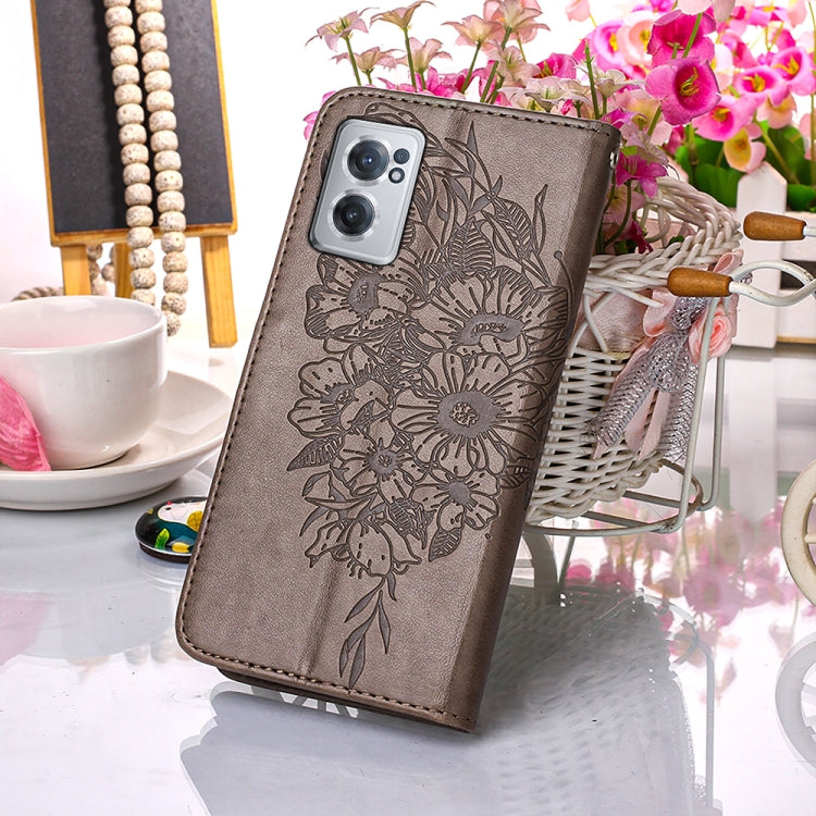 For OnePlus Nord CE 2 5G Embossed Butterfly Leather Phone Case