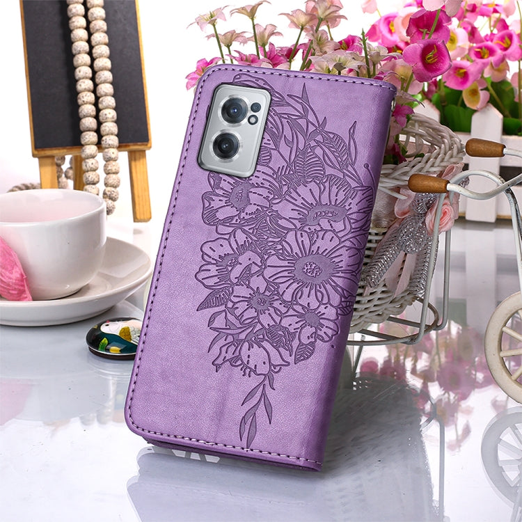 For OnePlus Nord CE 2 5G Embossed Butterfly Leather Phone Case