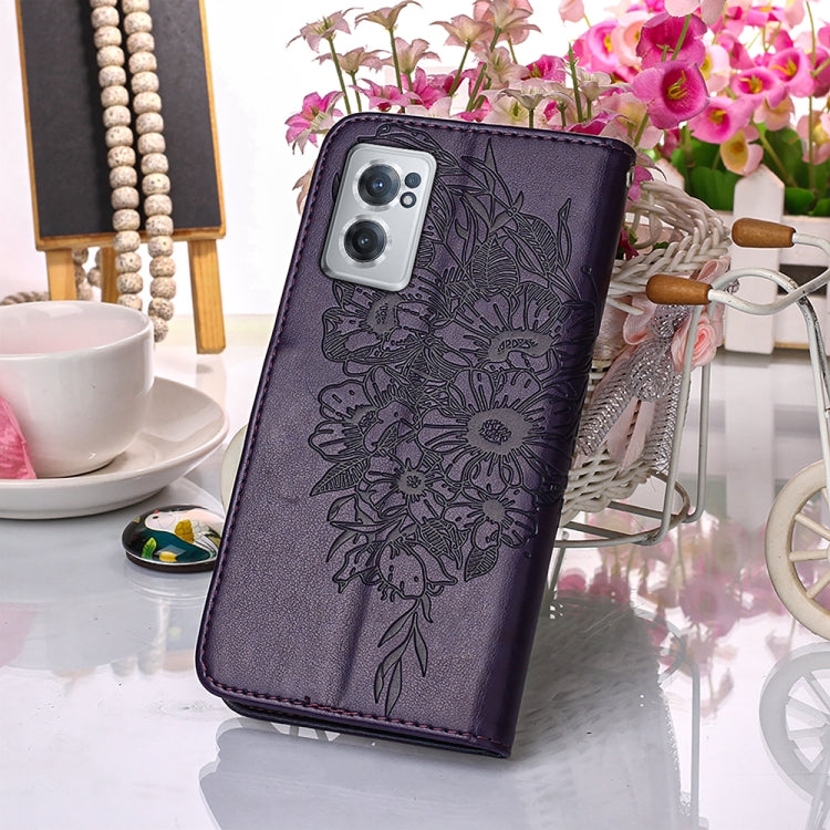 For OnePlus Nord CE 2 5G Embossed Butterfly Leather Phone Case