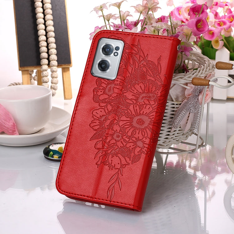 For OnePlus Nord CE 2 5G Embossed Butterfly Leather Phone Case