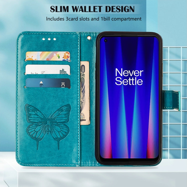For OnePlus Nord CE 2 5G Embossed Butterfly Leather Phone Case