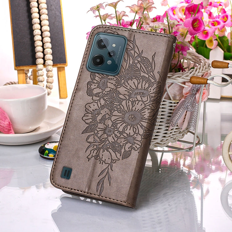 For OPPO Realme C31 4G Embossed Butterfly Leather Phone Case