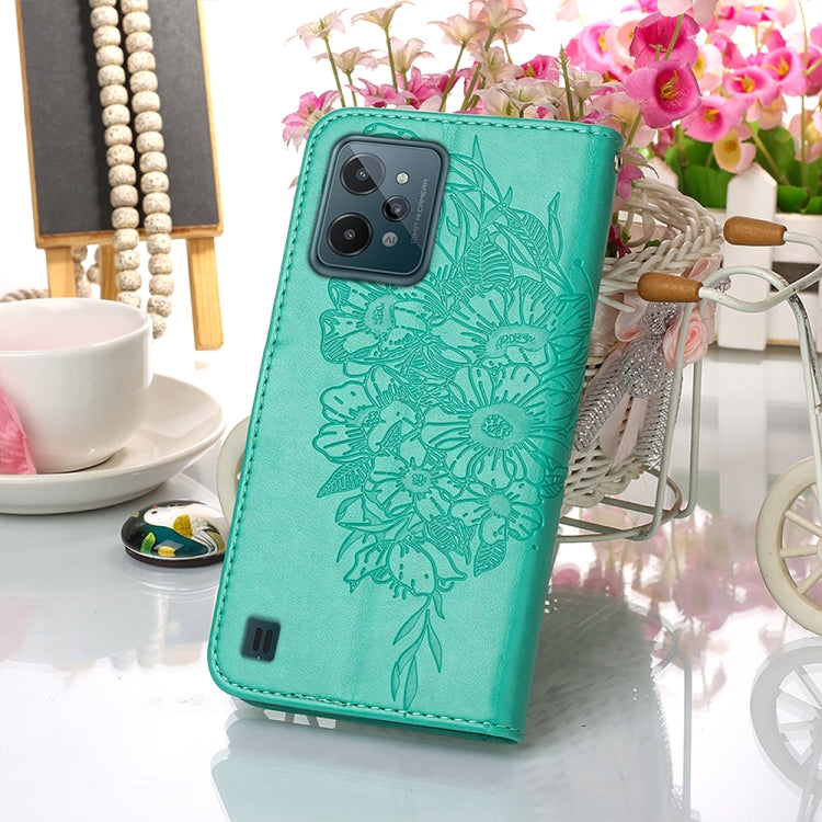 For OPPO Realme C31 4G Embossed Butterfly Leather Phone Case