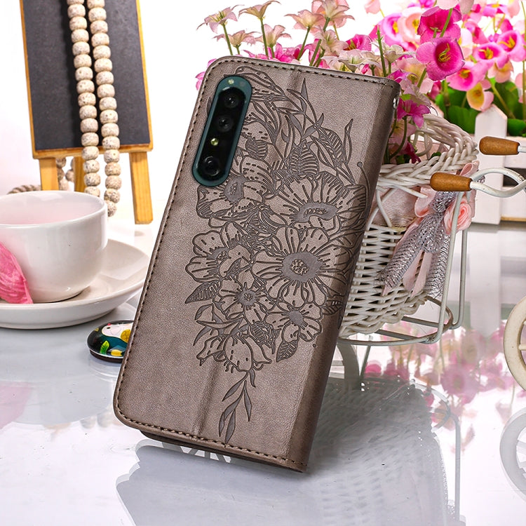 For Sony Xperia 1 IV Embossed Butterfly Leather Phone Case