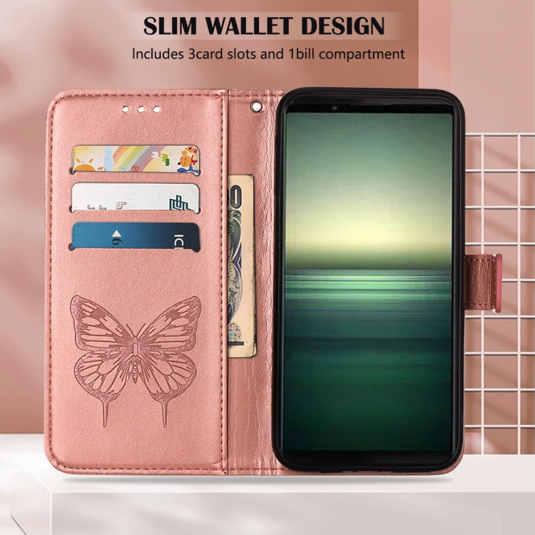 For Sony Xperia 1 IV Embossed Butterfly Leather Phone Case