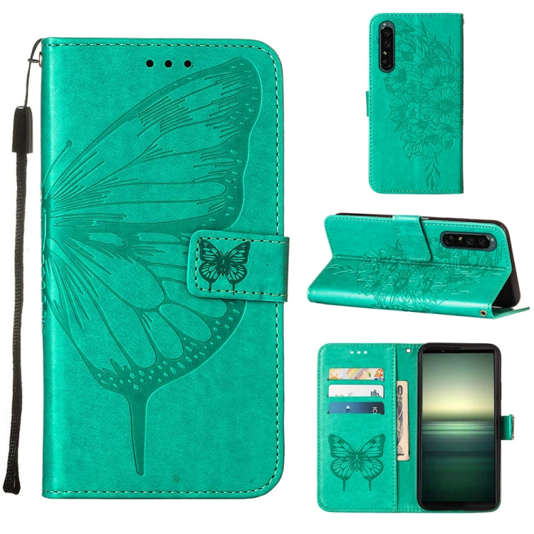 For Sony Xperia 1 IV Embossed Butterfly Leather Phone Case
