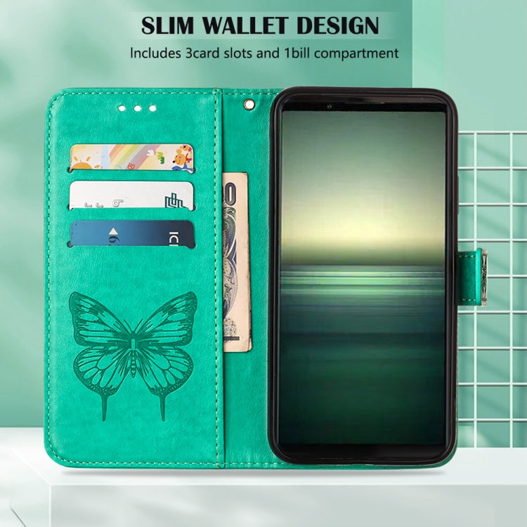 For Sony Xperia 1 IV Embossed Butterfly Leather Phone Case