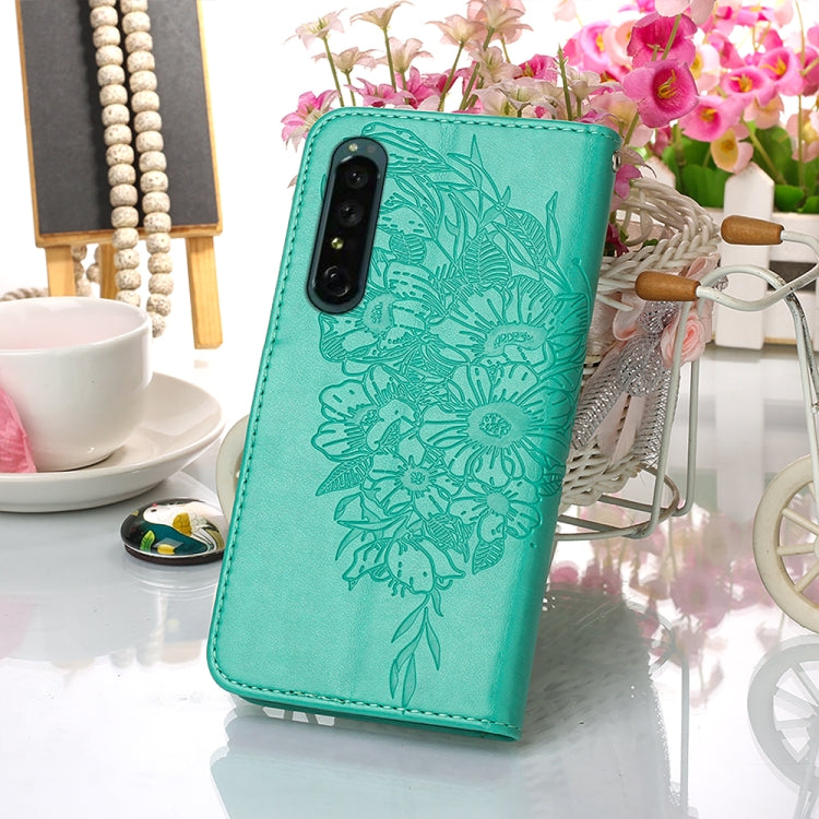 For Sony Xperia 1 IV Embossed Butterfly Leather Phone Case