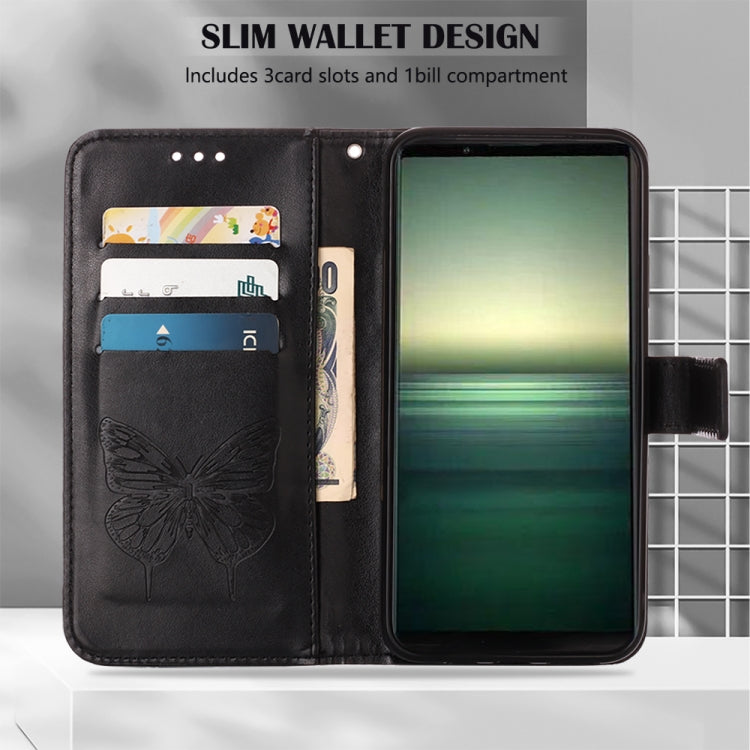 For Sony Xperia 1 IV Embossed Butterfly Leather Phone Case