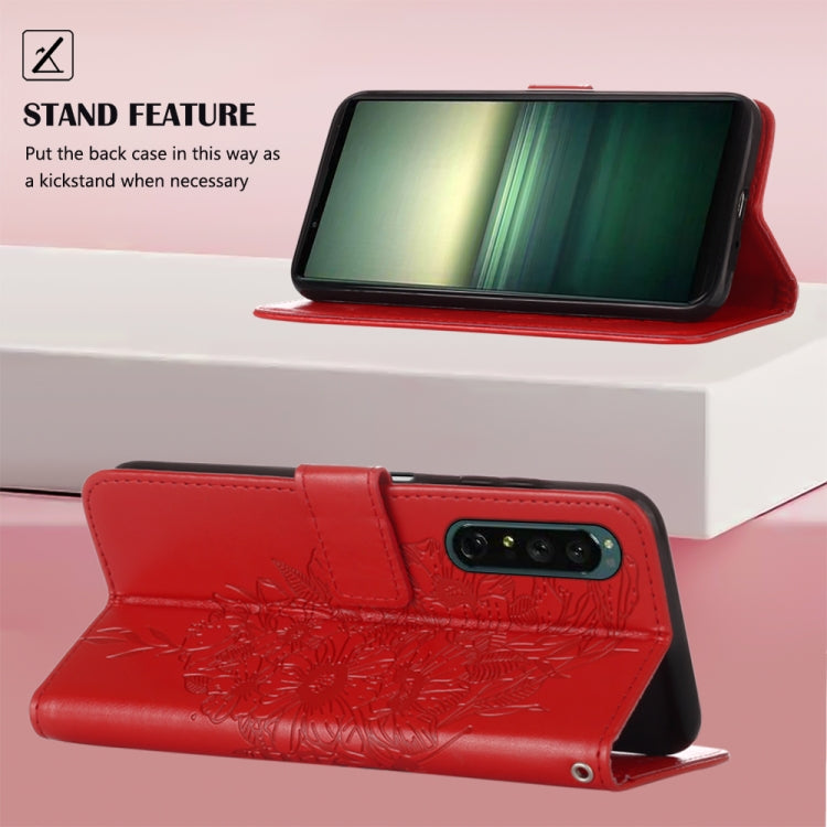 For Sony Xperia 1 IV Embossed Butterfly Leather Phone Case