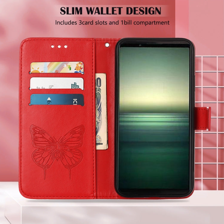 For Sony Xperia 1 IV Embossed Butterfly Leather Phone Case