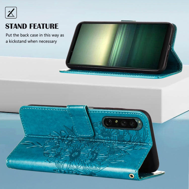 For Sony Xperia 1 IV Embossed Butterfly Leather Phone Case
