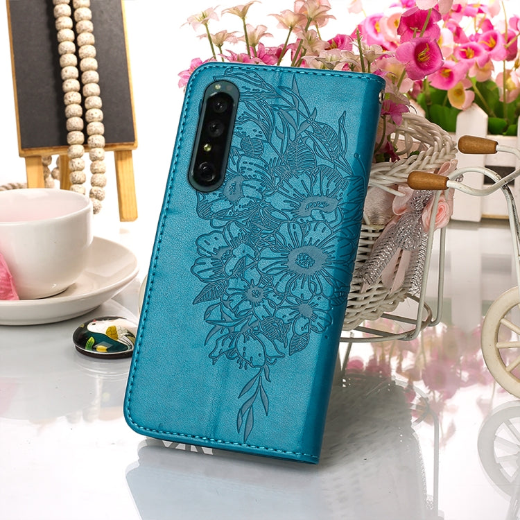 For Sony Xperia 1 IV Embossed Butterfly Leather Phone Case