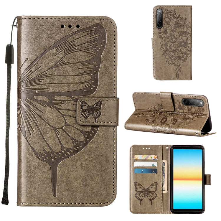 For Sony Xperia 10 IV Embossed Butterfly Leather Phone Case