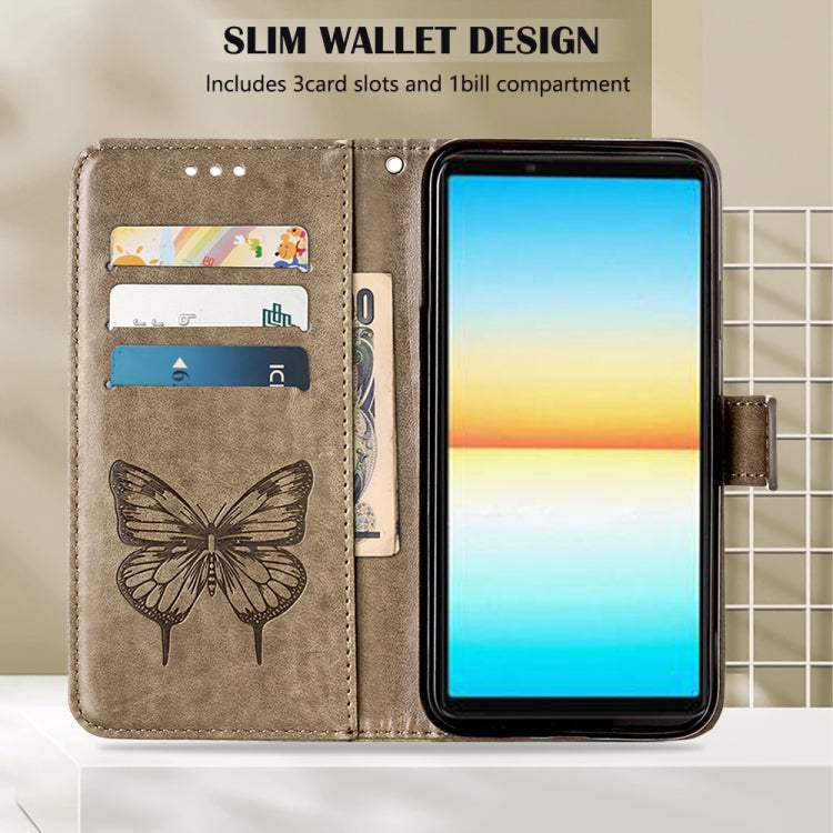 For Sony Xperia 10 IV Embossed Butterfly Leather Phone Case
